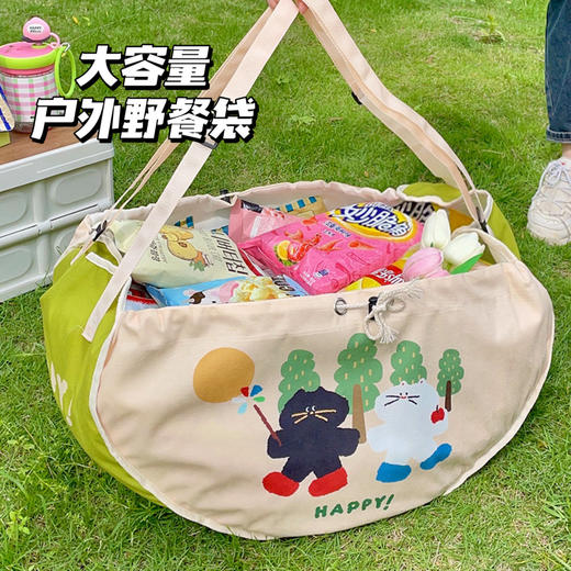 【春游记！卡通多功能，大号收纳袋~】卡通汽车椅背收纳袋 布艺多功能大容量 车内后排座椅中间置物袋挂袋-QQ 商品图0