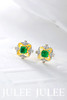 JULEE JULEE茱俪珠宝 18K黄金糖塔祖母绿耳饰 商品缩略图2