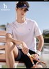 点此购买 哈吉斯夏季男士休闲小LOGO纯棉基础白色短袖T恤 bk 313578 商品缩略图3