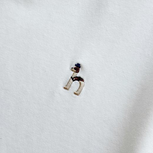 点此购买 哈吉斯夏季男士休闲小LOGO纯棉基础白色短袖T恤 bk 313578 商品图8