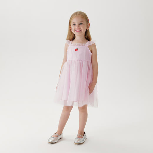 马克珍妮2024年夏装新款女童网纱拼接吊带连衣裙240872 商品图1