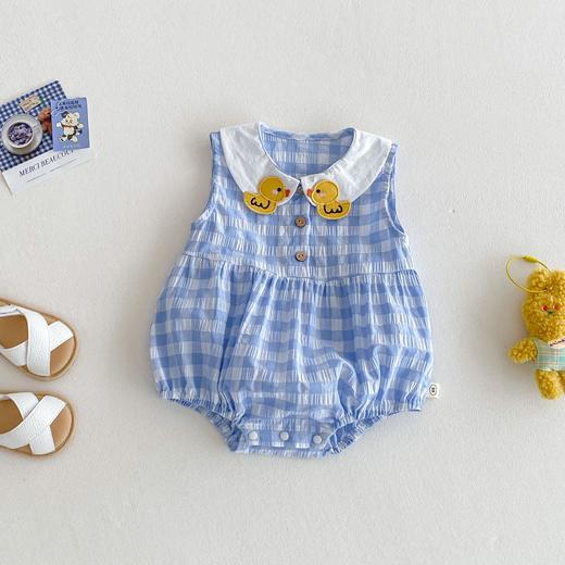 【新款女童系列，可爱小鸭姐妹装】女童卡通系列2025新款 夏季儿童韩版夏装薄 宝宝字母小鸭系列姐妹-QQ 商品图4