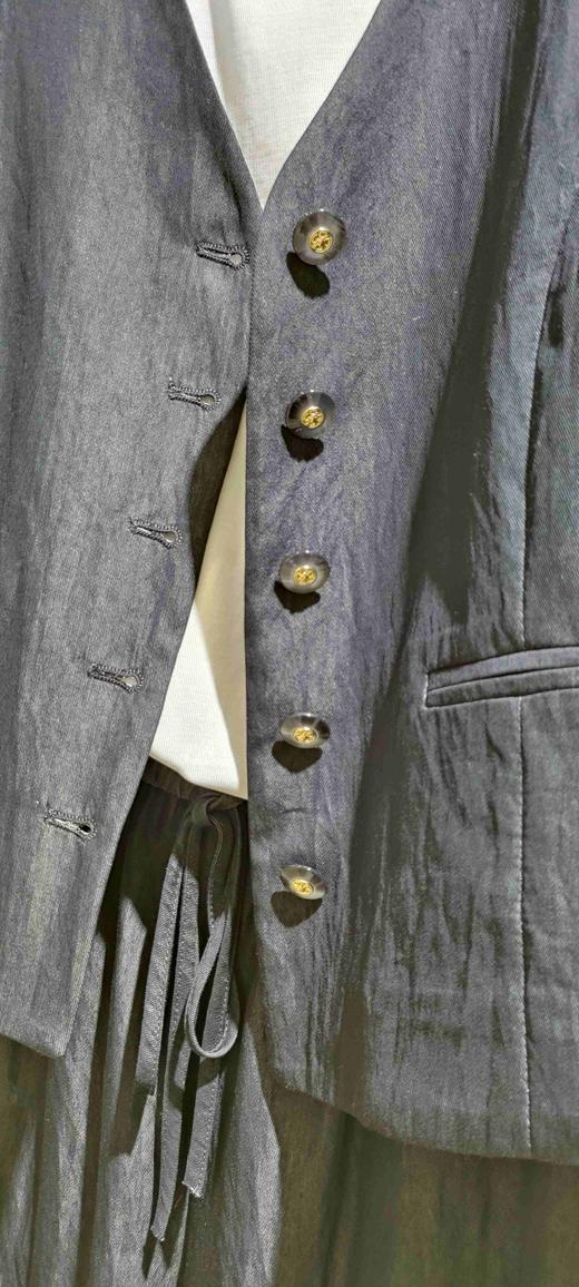 54X020天丝牛仔马甲+阔腿裤时尚休闲套装 商品图2