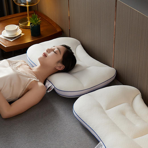 自然醒分区高低舒颈立体护脊枕修复肩颈枕头助睡眠枕芯一对套装家用男女反牵引枕XK 商品图2