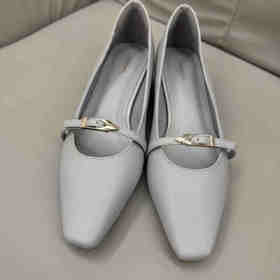 顺丰包邮14338洛诗琳春夏必入尖头一字带玛丽珍矮跟单鞋3287