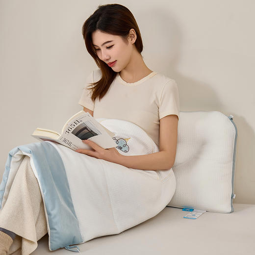 自然醒云颈二合一可拆卸牵引枕头家用护颈椎助睡眠枕芯两用毯子盖被女生睡觉专用枕一对XK 商品图5