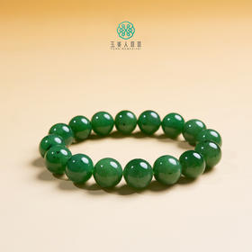 玉美人菲菲^和田玉单圈圆珠手串约12mm^ 多样性发一