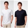 点此购买 哈吉斯夏季男士休闲小LOGO纯棉基础白色短袖T恤 bk 313578 商品缩略图0