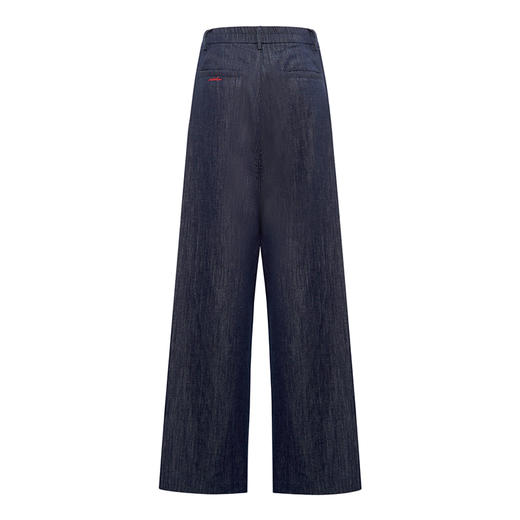 【2件9折】【Petit Bari】松弛宽松汉麻牛仔西裤 女士后腰松紧直筒长裤 商品图3