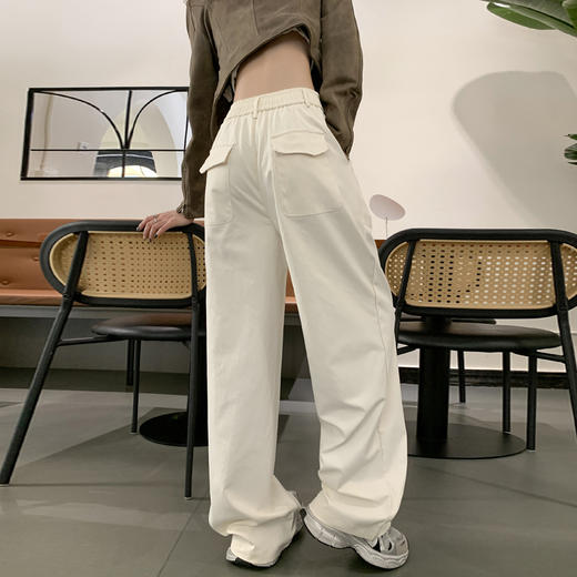 卷卷紫美式宽松登山工装裤 面料亲肤透气 上身舒适休闲 阔腿版型显高显瘦 百搭时尚 商品图2