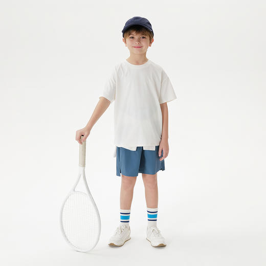 【户外防晒】马克珍妮男女童字母短袖T恤 儿童上衣夏装新款550556 商品图2