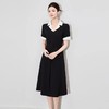 【高货wl】全新升级【铂金会员349/天猫469/差价120】(00559) 洛诗琳25春夏高级感职业裙气质撞色收腰短袖女新款连衣裙 商品缩略图0