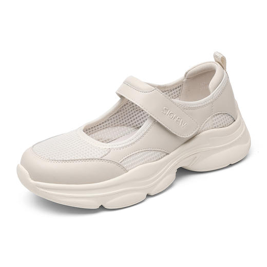 信诺舒适软底运动休闲鞋女2025春季新款网面透气单鞋厚底妈妈鞋子5C5020-6 商品图4