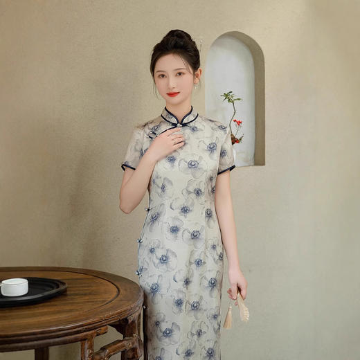 新中式高级感，改良气质国风旗袍LJX-372 商品图2