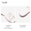 heelz设计师手工鞋履 ｜H兰花小牛皮度假凉鞋 2公分 商品缩略图3