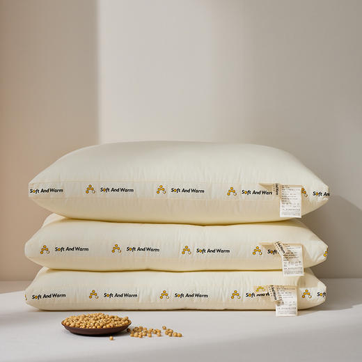 自然醒全棉A类大豆纤维立体安睡枕头家用成人护颈椎助睡眠枕芯宿舍单人睡觉整头XK 商品图3