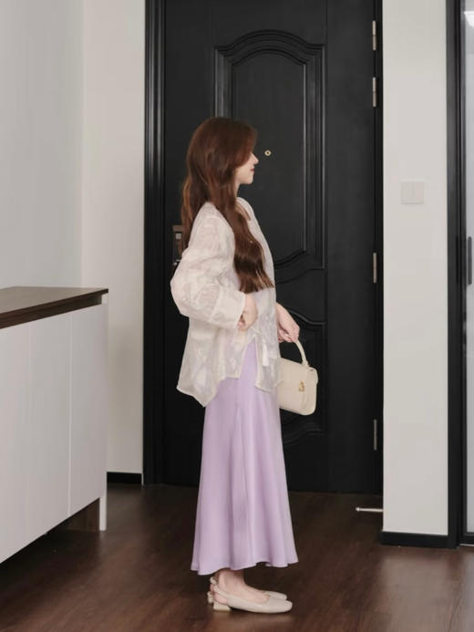 【百图lulu定制】【羽裳连衣裙】新中式罩衫  缎面吊带 连衣裙 商品图5