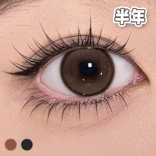 #Curly511 珍珠 黑/棕色 14.5mm【1片装】进口-敏感眼舒适推荐 / 半年抛 商品图2