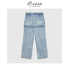 03-4潘依绣丁丁宠粉【冰蓝牛仔】100%棉时髦假两件拼接牛仔裤 S8110 商品缩略图2