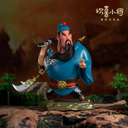 欢喜小将 五虎上将 潮玩艺术品 关羽 张飞 赵云手办礼物桌面摆件 商品图0