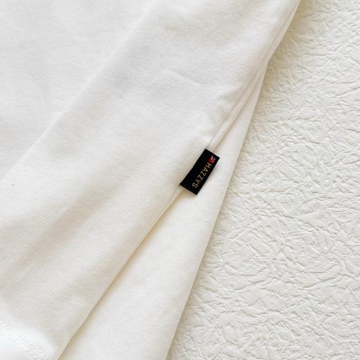 点此购买 哈吉斯夏季男士休闲小LOGO纯棉基础白色短袖T恤 bk 313578 商品图11