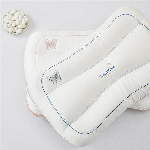 自然醒蚕丝蝴蝶立体枕头桑蚕丝莱赛尔枕头枕芯单人家用凉感护颈椎助睡眠XK 商品图3