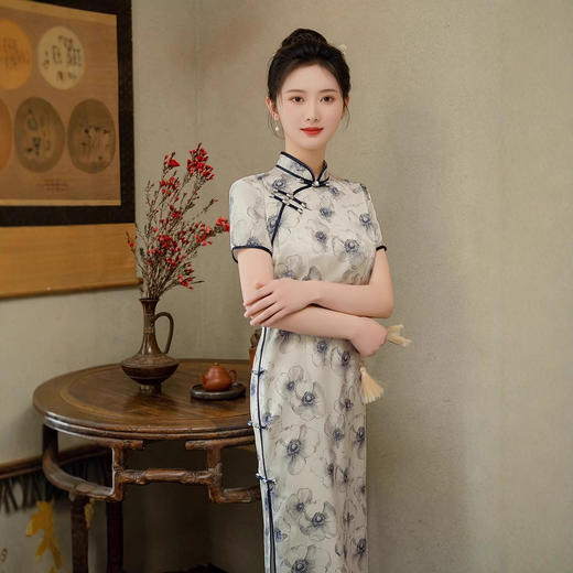 新中式高级感，改良气质国风旗袍LJX-372 商品图4