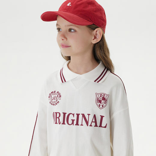 马克珍妮女童美式学院POLO领T恤 儿童薄卫衣2025年春装新款250165 商品图4