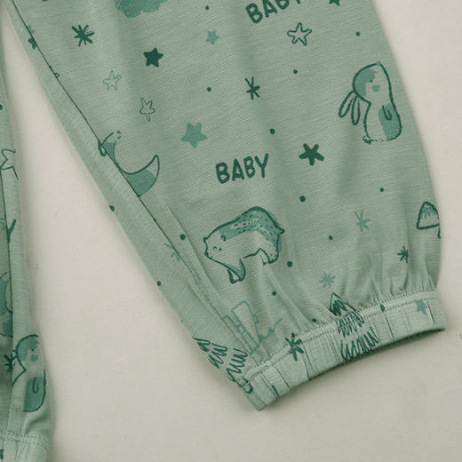 棉果果夏季男童家居服防蚊5A抗菌莫代尔九分裤M211208425226 商品图2