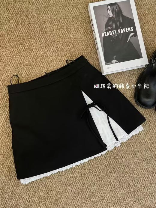 【门店同款】ENJOY夏季蝴蝶结蕾丝底短半裙 162208461 商品图0