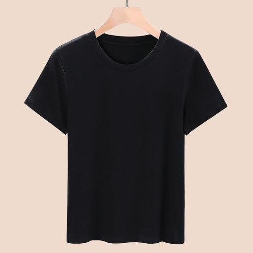 莱赛尔天丝羊毛面膜t恤女夏季短袖薄款打底显瘦正肩上衣    JW-M692 商品图3