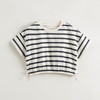 马克珍妮2024年夏装新款女童宽松纯棉条纹短袖T恤240785 商品缩略图2