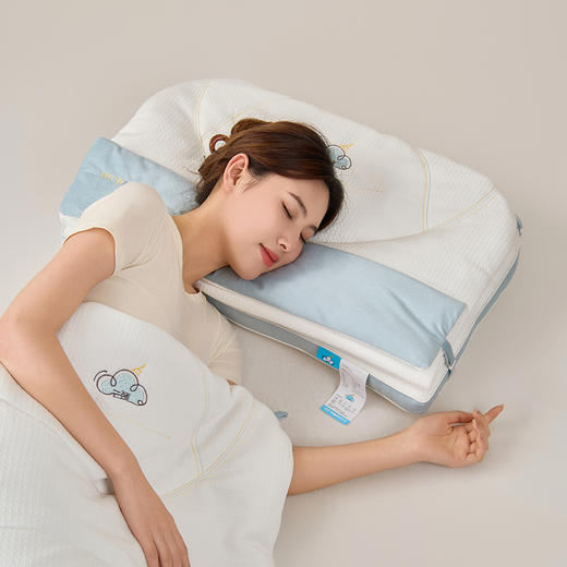 自然醒云颈二合一可拆卸牵引枕头家用护颈椎助睡眠枕芯两用毯子盖被女生睡觉专用枕一对XK 商品图6