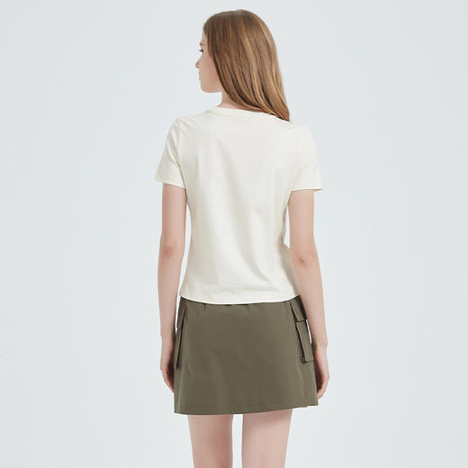 【2件9折】【Petit Bari】烫钻渐变印花修身短袖T恤 商品图3