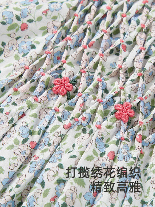 【高定系列】英氏女童短袖T恤夏季透气休闲碎花T恤纯棉2025新款YRTCJ2R037A 商品图3