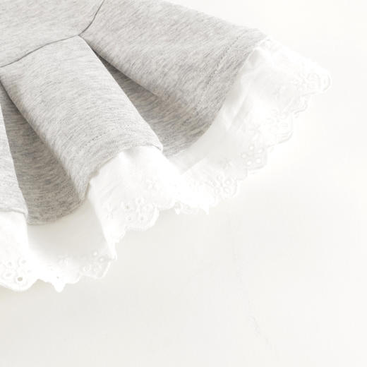 马克珍妮女童芭蕾风花边百褶裙儿童短裙半身裙2025春装新款250139 商品图4