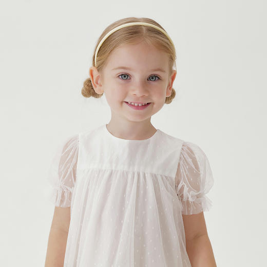 marcjanie马克珍妮新款夏装 女童泡泡袖网纱连衣裙230977 商品图4