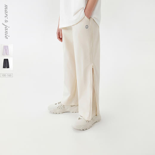 [速干]马克珍妮男女童侧边拉链透气运动裤儿童裤子夏夏新款550616 商品图0