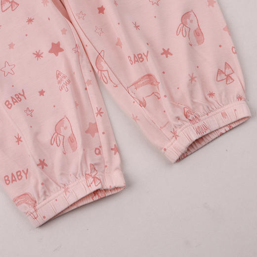 棉果果夏季女童家居服防蚊5A抗菌莫代尔九分裤M221208425228 商品图2