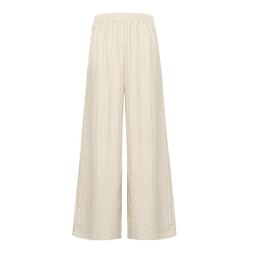 【2件9折】【Petit Bari】(多色)轻盈皱感肌理阔腿裤山本裤纯色极简风 商品图5