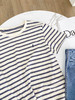 男女同款外贸单圣罗兰天然麻棉籽本木棉海魂条纹T恤 商品缩略图14