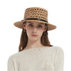 【2件9折】【Petit Bari】法式复古镂空平檐拉菲草帽 商品缩略图0