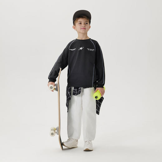 马克珍妮男童潮酷赛车运动T恤 儿童纯棉上衣2025年春装新款250079 商品图1