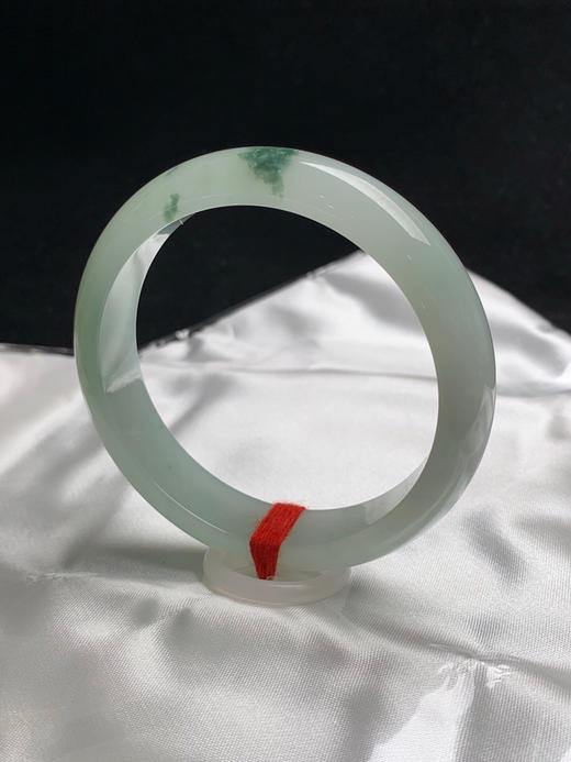 612554，57.8圈口，冰飘花正圈平安镯，冰晴底飘花，底子胶润有光感 商品图2