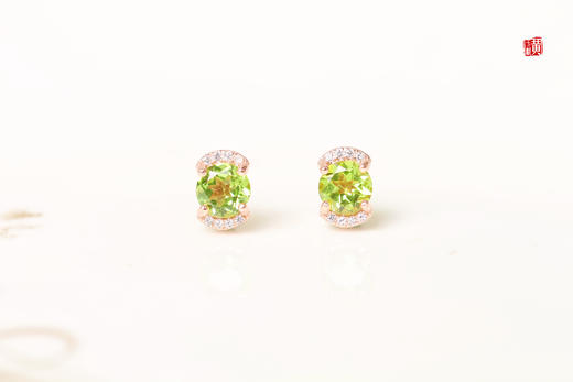 【逸梦】橄榄石耳钉 商品图1