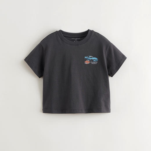 马克珍妮男童软糯卡通赛车短袖T恤 宝宝上衣2025年夏装新款550586 商品图3