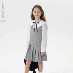 马克珍妮女童复古学院网格背心裙儿童连衣裙2025年春装新款250182