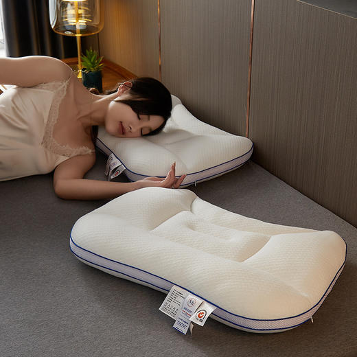 自然醒分区高低舒颈立体护脊枕修复肩颈枕头助睡眠枕芯一对套装家用男女反牵引枕XK 商品图1