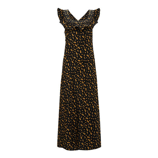 【2件9折】【Petit Bari】(多色)法式复古碎花荷叶边女士连衣裙 弹力抗皱免烫 商品图2