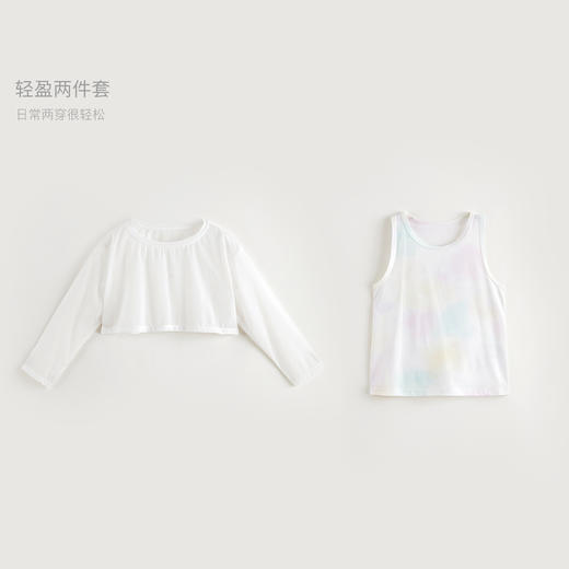 【凉感】马克珍妮女童两件套运动T恤 儿童背心上衣春夏新款550312 商品图2